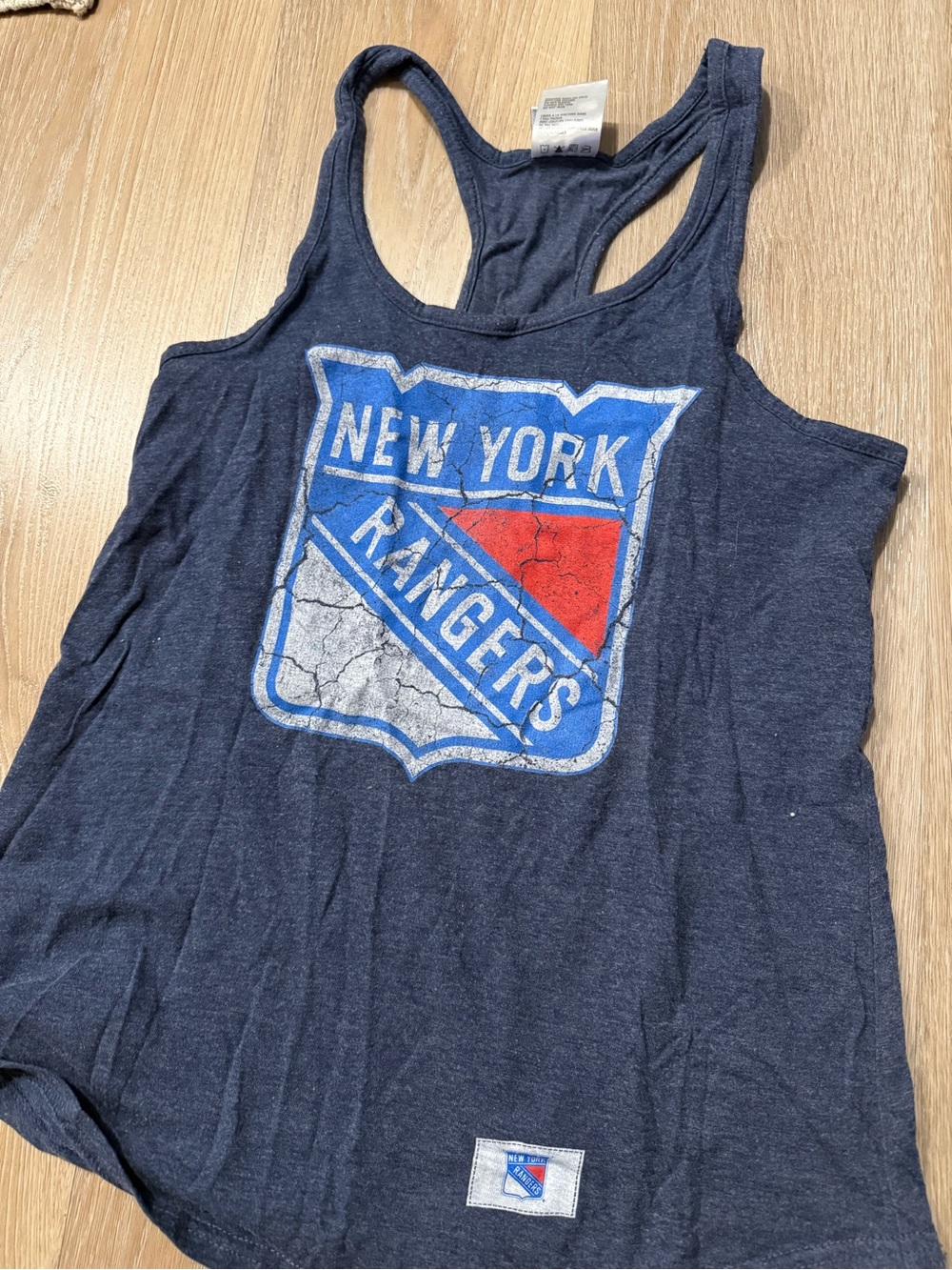 New York Rangers Girls' Navy Logo Tank Top